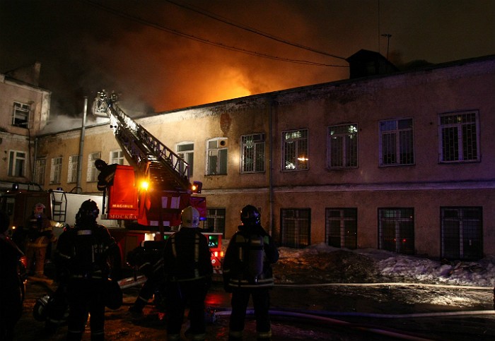 Москва цех пожар