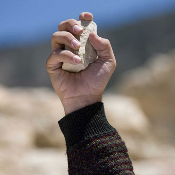 камеь в руке