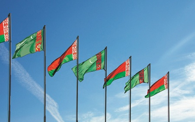 Turkmenistan-Belarus flags