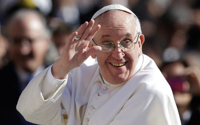 Pope Francis smiles