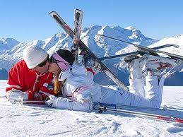 лыжники_целуются