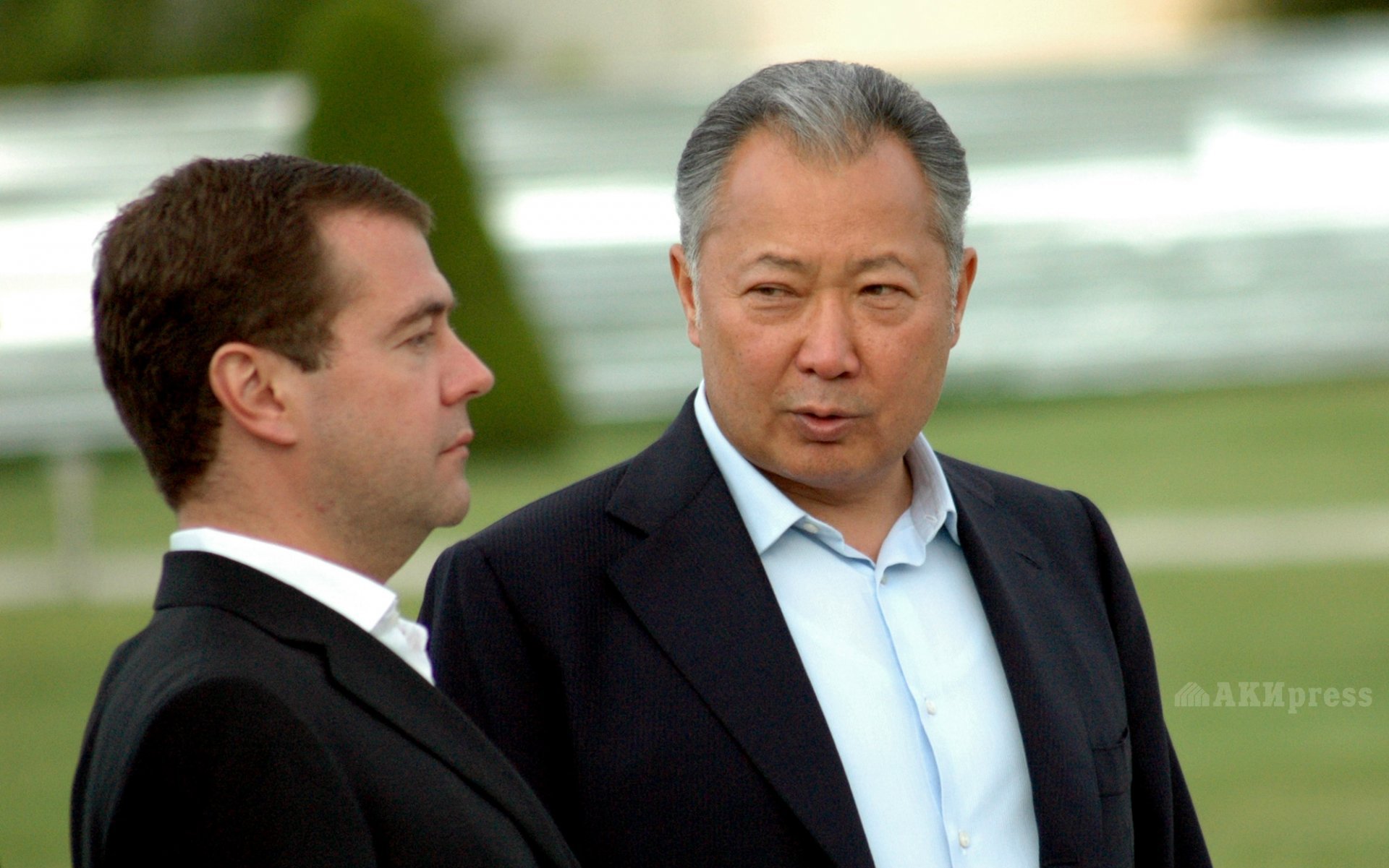 Дмитрий Медведев и Курманбек Бакиев в июле 2009 года