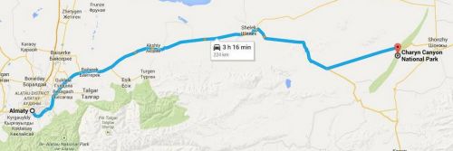 чарынский каньон карта