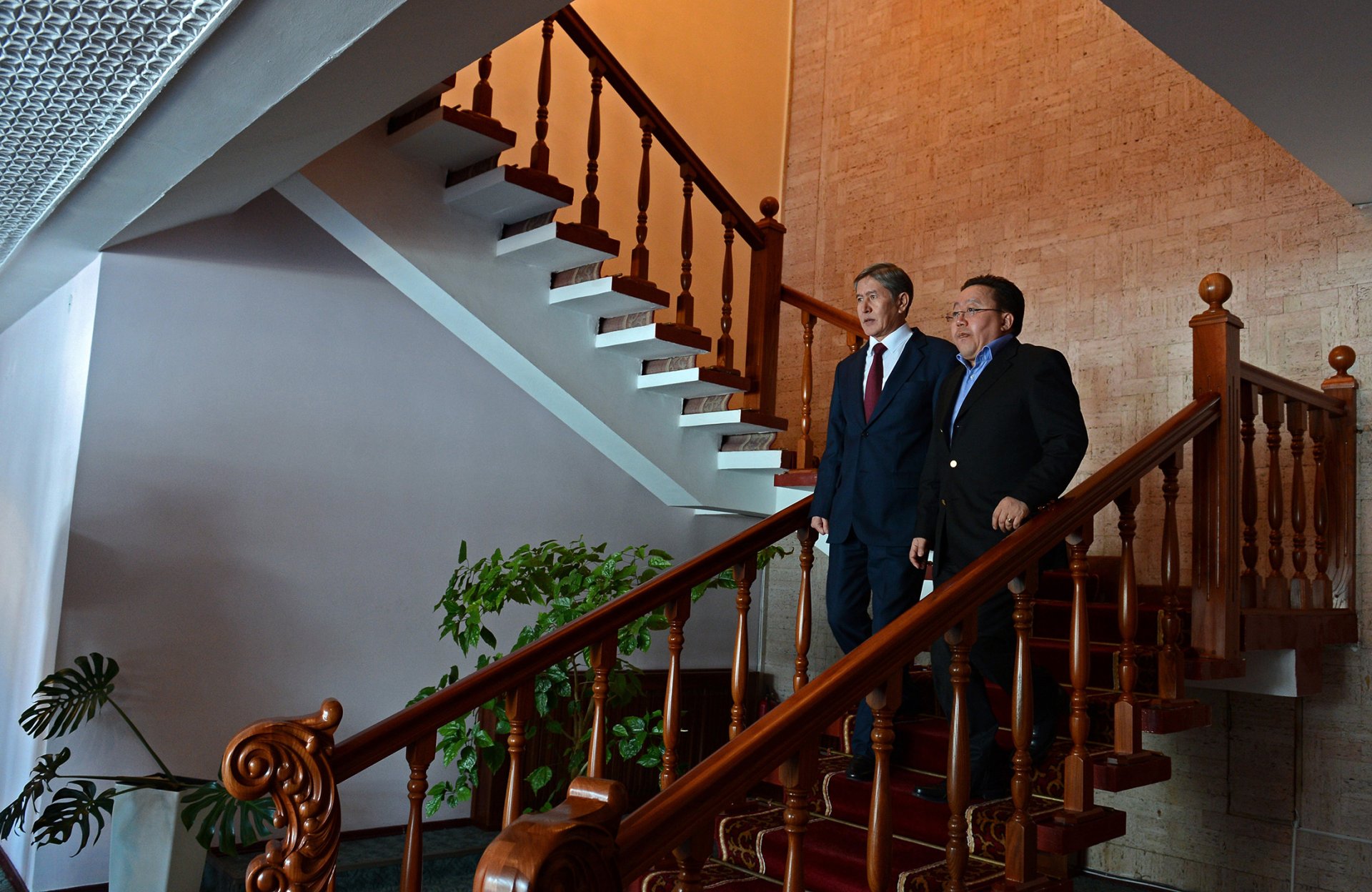 Встреча с президентом Монголии Цахиагийном Элбэгдоржем, прибывшим в страну с рабочим визитом (27 января 2015 года, Государственная резиденция «Ала-Арча»)