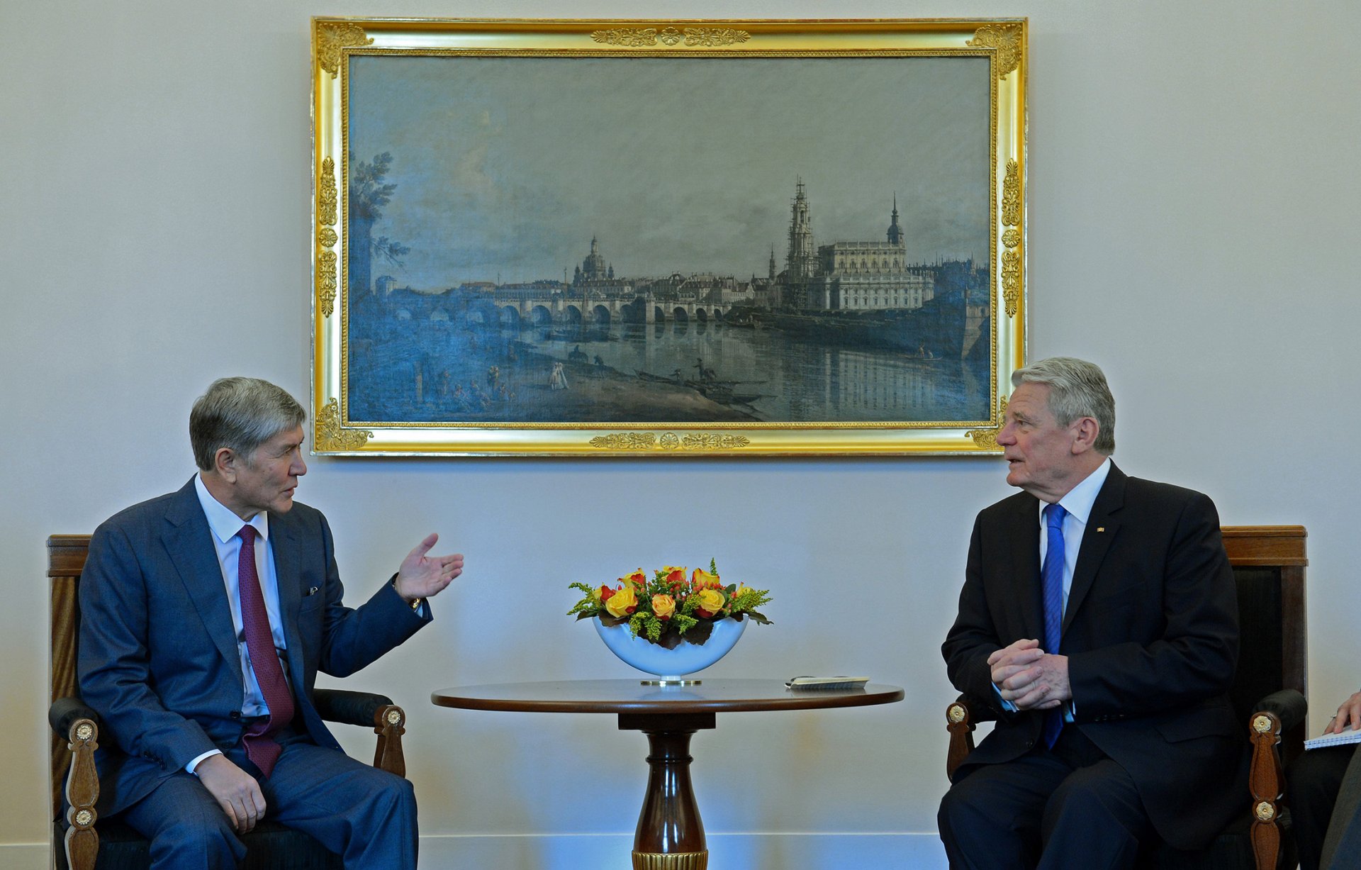 Встреча с федеральным президентом Германии Йоахимом Гауком в рамках официального визита в ФРГ (1 апреля 2015 года, город Берлин)