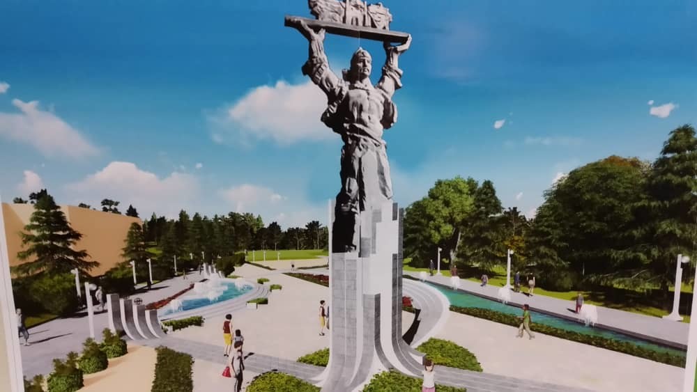 Один из вариантов памятника Бишкек баатыру