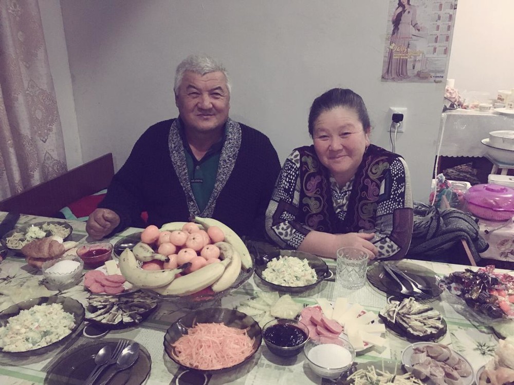 Гүлкайыр Иманбаева  с мужем
