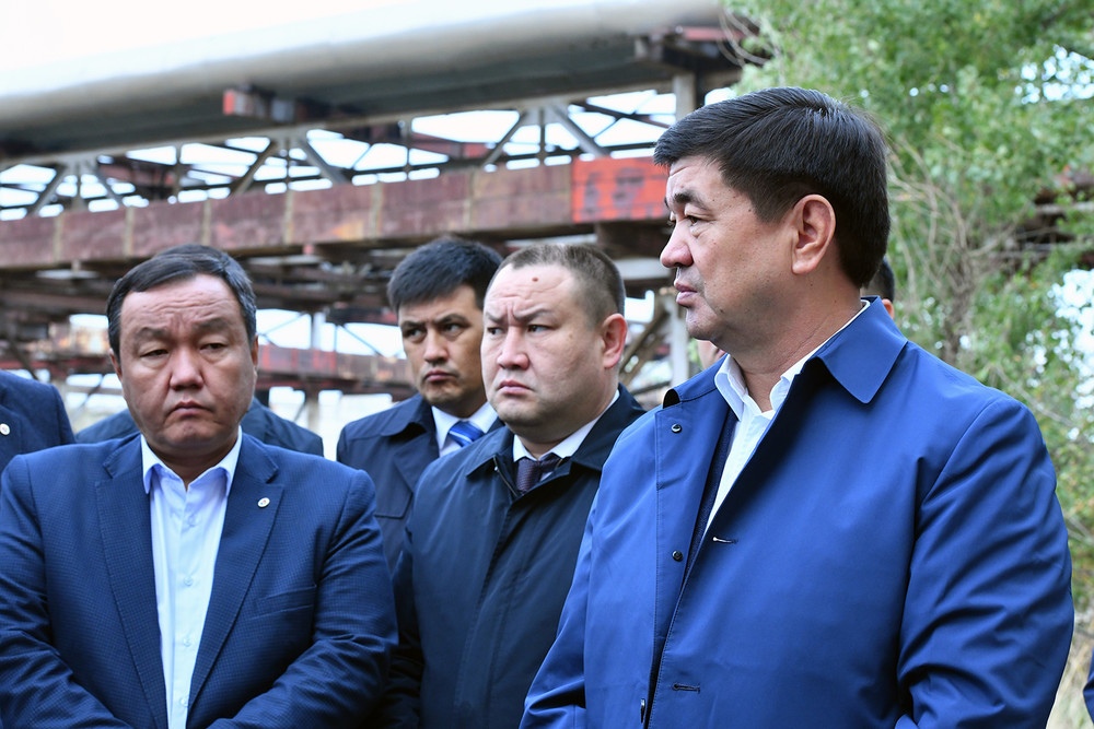 Премьер Мухаммедкалый Абылгазиев на ТЭЦ Бишкека