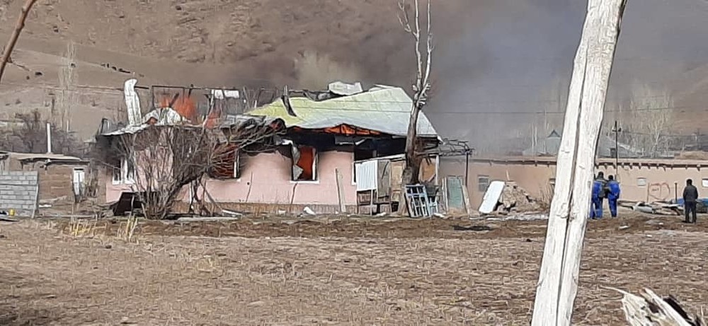 Пожар в селе Дароот-Коргон