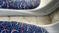 Горожанин жалуется на грязь в автобусе 35. Фото