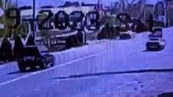 Момент столкновения двух машин в Чолпон-Ате попал на видео