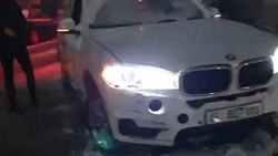 BMW X5 попала в ДТП в новогоднюю ночь