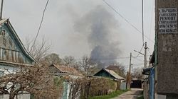 В районе Лебединовки что-то горит. Фото