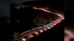 Огромная пробка в Кой-Таше по дороге в Бишкек. Видео