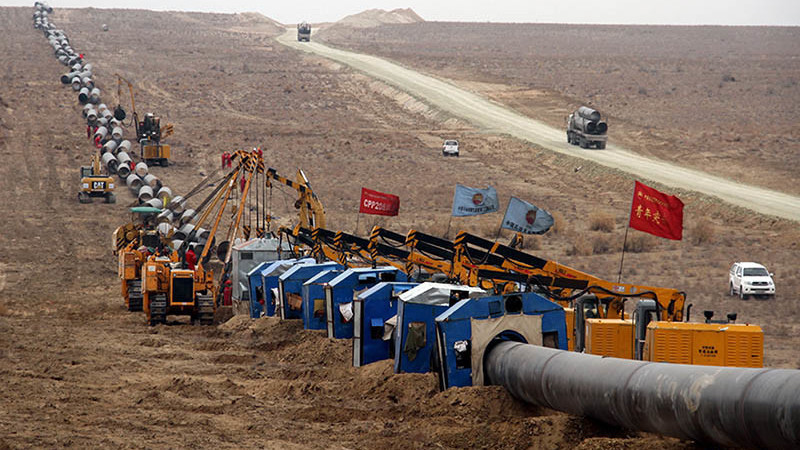 Строительство газопровода Центральная Азия - Китай