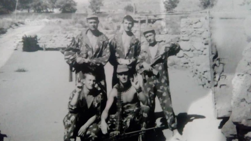 М.Раймалиев вместе с сослуживцами, Афганистан
