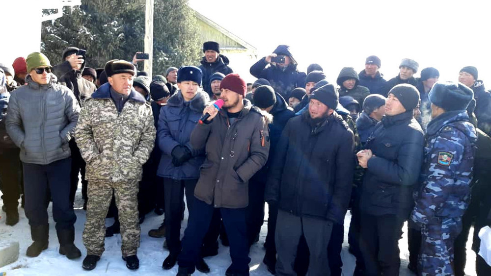 Акция протеста в селе Калинин