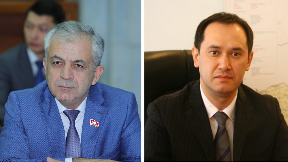 Депутат Сайдолимжон Джураев и министр транспорта Эркинбек Осоев