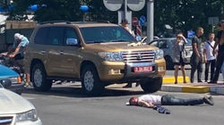 «Крузак» с дипномерами сбил человека на Жибек Жолу. Фото