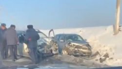 Лобовое столкновение на трассе Ош—Жалал-Абад. Видео и фото