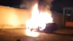 В Тунгуче ночью сгорел автомобиль. Видео