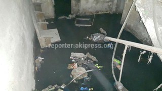 Затопленный канализационными стоками подвал поликлиники в Оше, находится на балансе мэрии - Минздрав