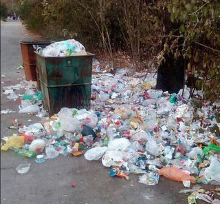 Бишкекчанин жалуется на мусор на юго-восточной стороне парка Ататюрка