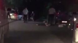 В Канте водитель сбил местного жителя. Видео с места ДТП