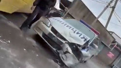 Машина МВД столкнулась с бусом «Мерседес». Видео с места аварии