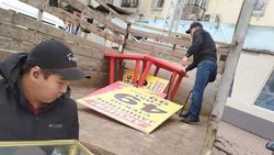 В Первомайском районе изъяли столы у стихийных торговцев. Фото мэрии
