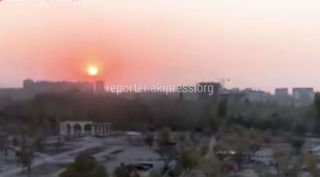 Закат в Бишкеке. Видео