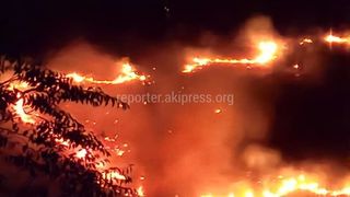 Пожар на горе Боз-Болток. Фото