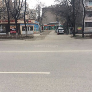 Читатель просит убрать двойную сплошную линию с выезда из дворов на улицу Суеркулова (фото)
