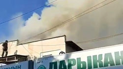 В городе Узген произошел пожар. Видео