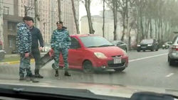 На Айтматова столкнулись «Матиз» и «Хонда». Видео с места аварии