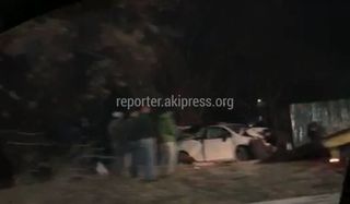 Видео — Возле Академии МВД машина вылетела на обочину дороги и врезалась в дерево