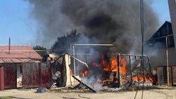 Видео пожара в Кок-Жаре