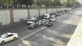 По проспекту Ч.Айтматова перед мостом произошло ДТП, - очевидец <i>(фото)</i>