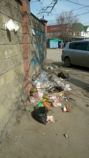 Читатель просит убрать мусор на пересечении улиц Буденного-Джалиля (фото)
