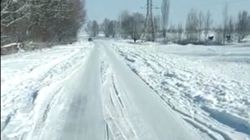 Трасса Токмок-Алчалуу не очищают от снега. Видео
