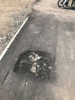 На ул.Орто в жилмассиве Ынтымак образовались ямы после ремонта (фото)