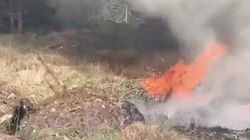 На территории санатория «Иссык-Куль Аврора» загорелось сухотравие. Видео