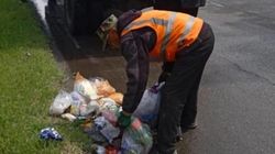 «Тазалык» убрал мусор, который бросили на проспекте Чуй. Фото