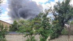 <b>На западе Бишкека крупный пожар</b>