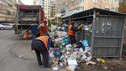 «Тазалык» вывез гору мусора в Тунгуче. Фото