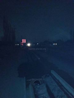 В Бишкеке прожектора на ул.Лущихина не работают (фото)