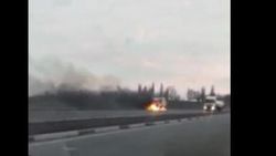 Видео — На обочине объездной сгорела машина