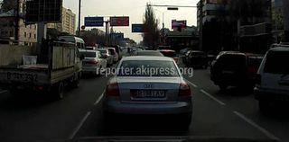 Водитель «Ауди», убегающий от патрульной машины в центре Бишкека, оштрафован