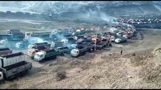 На Кара-Кече образовалась очередь из около 600 грузовиков <i>(видео)</i>