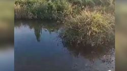 В центре города Узген вода из канализационного люка разливается по всему району (видео)